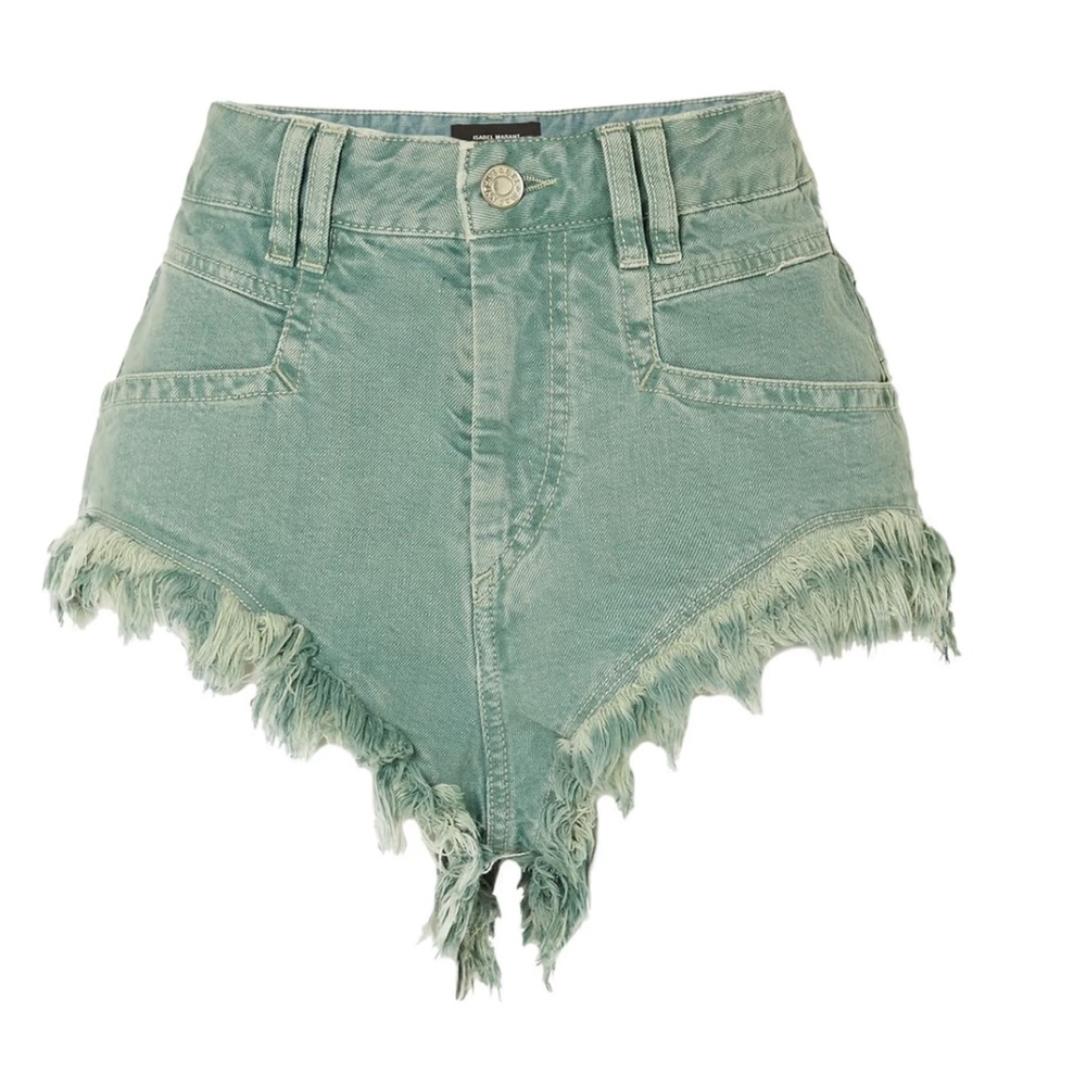 NEW Isabel Marant Eneida Frayed High Rise Cutoff Denim Shorts NWT